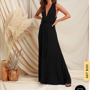 EUC Lulu’s Black Tricks of the Trade Maxi Dress XS